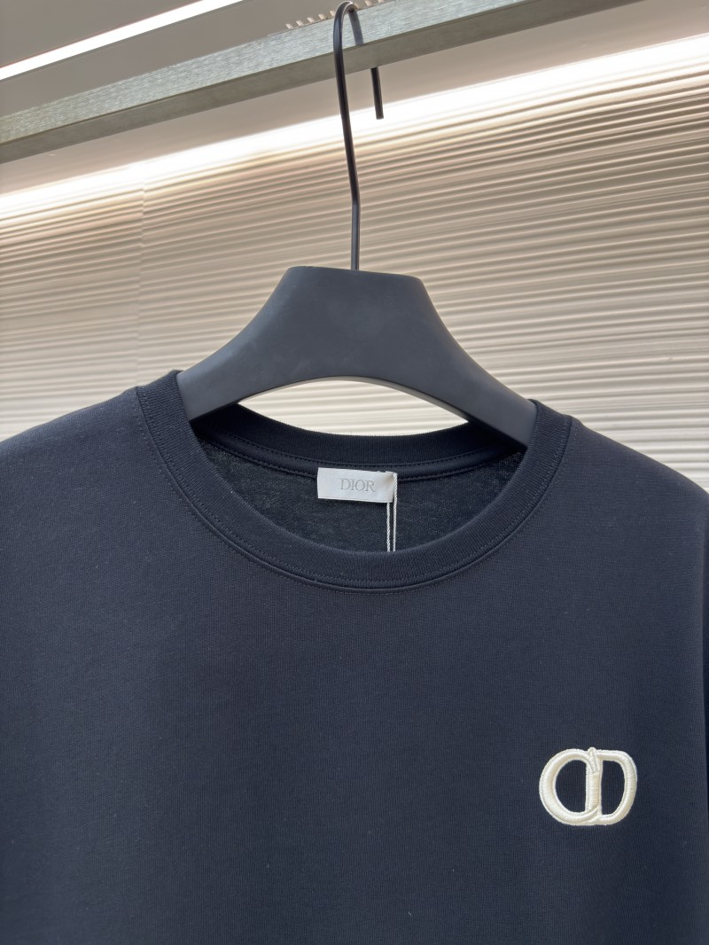 Dior CD Letter Embroidered Crew Neck Short Sleeve 5 2