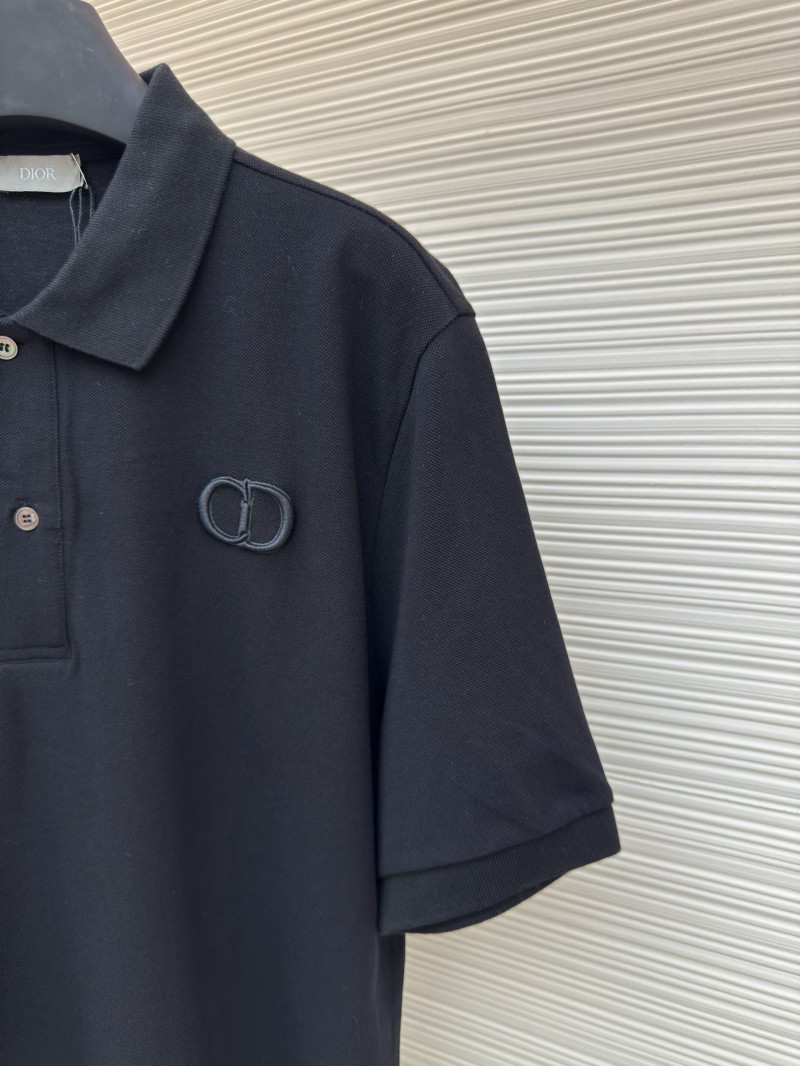 Dior CD Letter Embroidered Polo Shirt 1 4