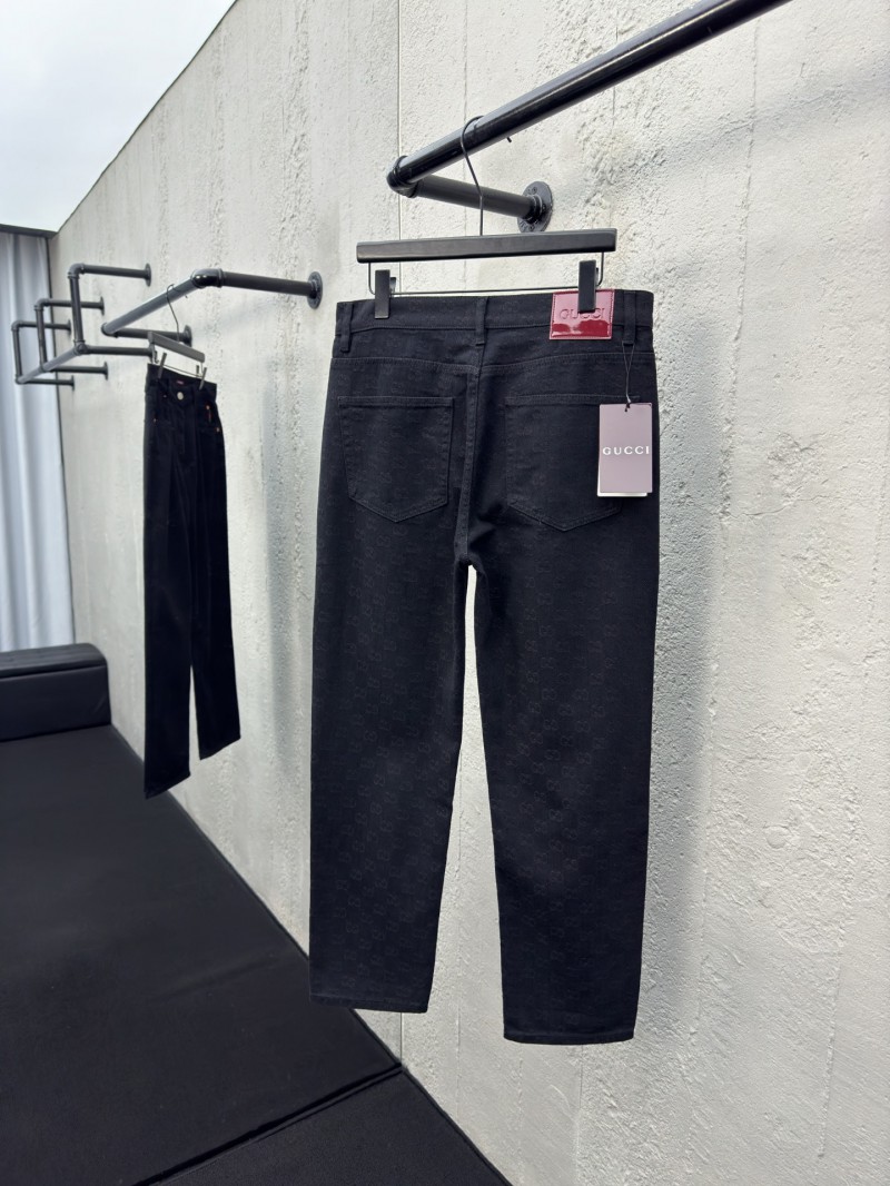 Gucci Jacquard Letter Tapered Casual Pants 1