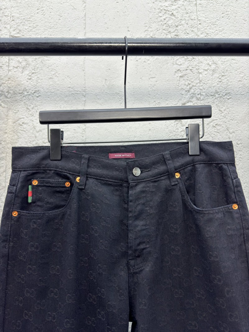 Gucci Jacquard Letter Tapered Casual Pants 2