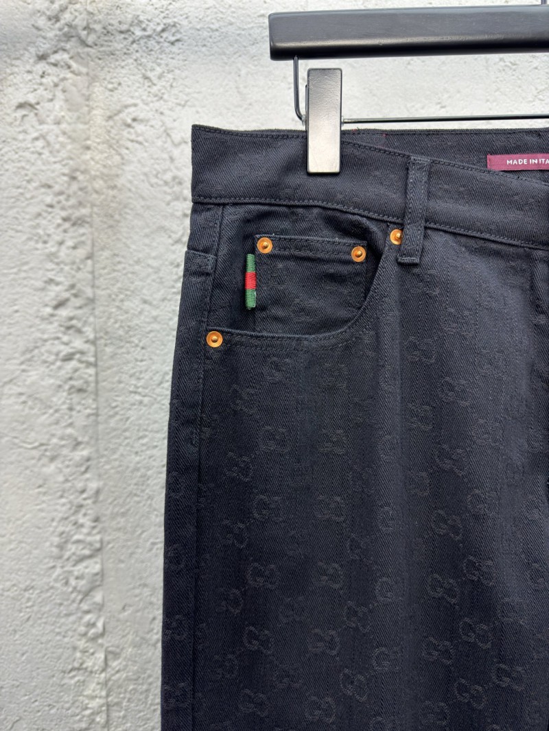 Gucci Jacquard Letter Tapered Casual Pants 3