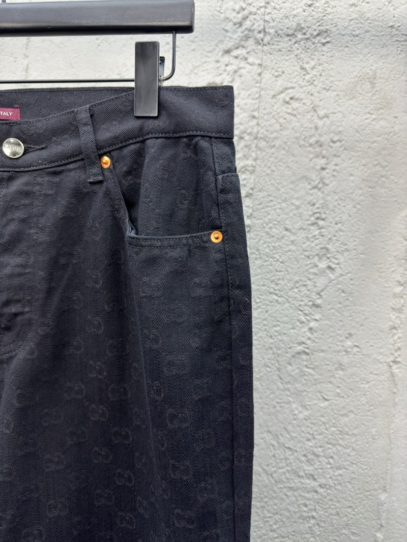 Gucci Jacquard Letter Tapered Casual Pants 4
