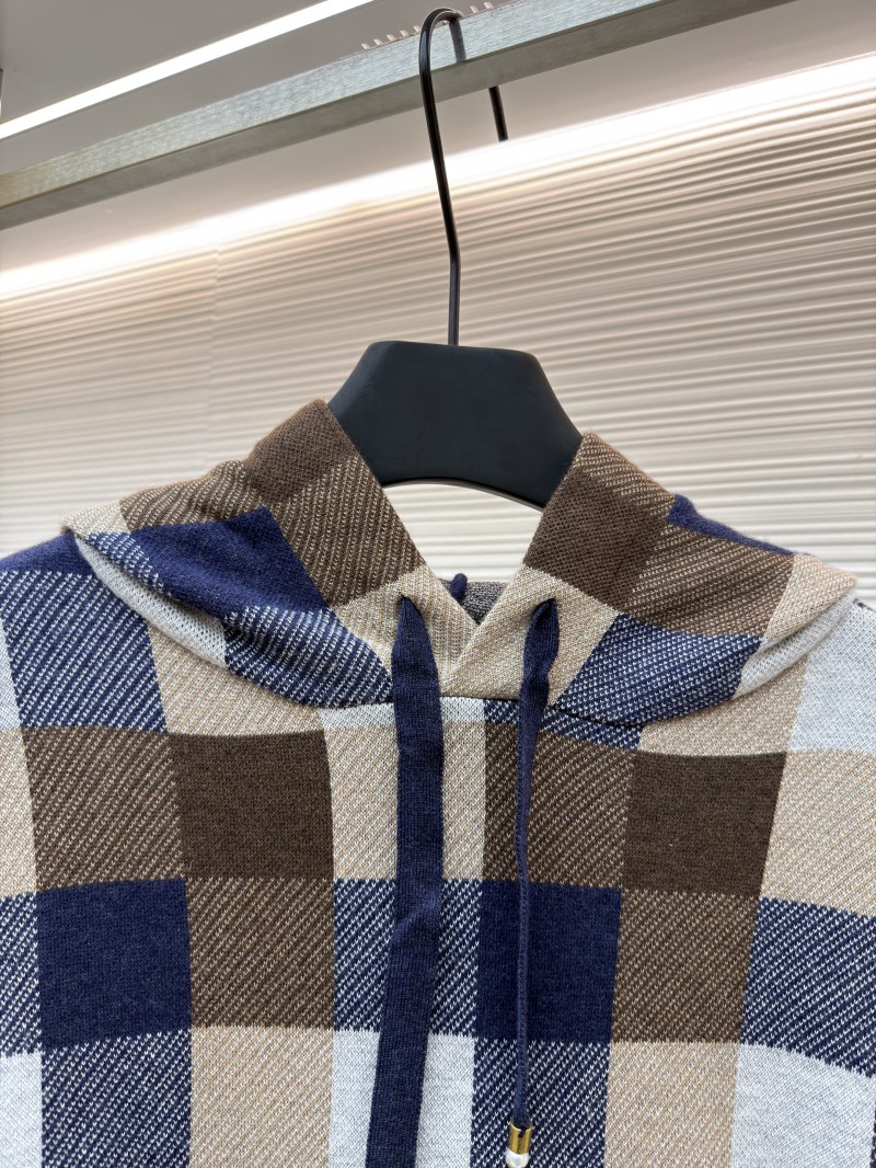 LV Checkered Alphabet Logo Hooded Long-Sleeve Sweatshirt 2