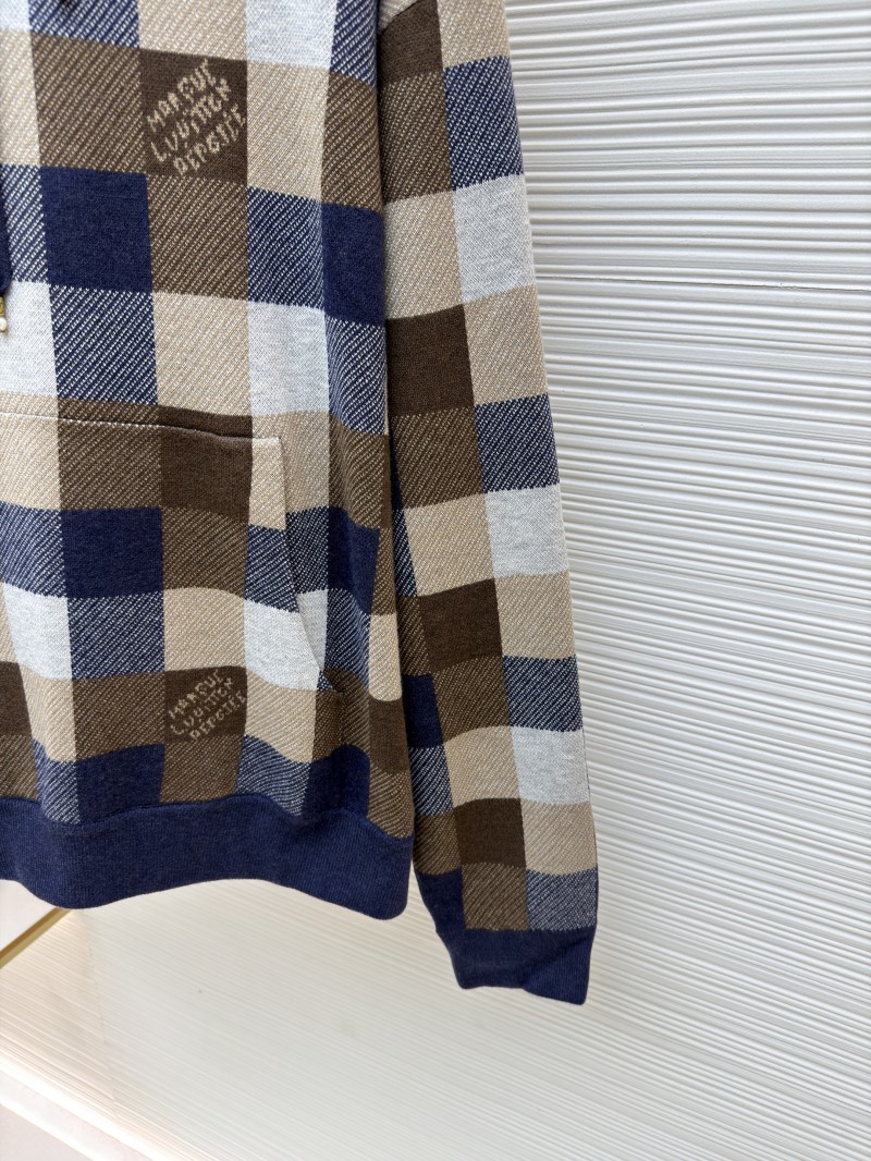 LV Checkered Alphabet Logo Hooded Long-Sleeve Sweatshirt 6