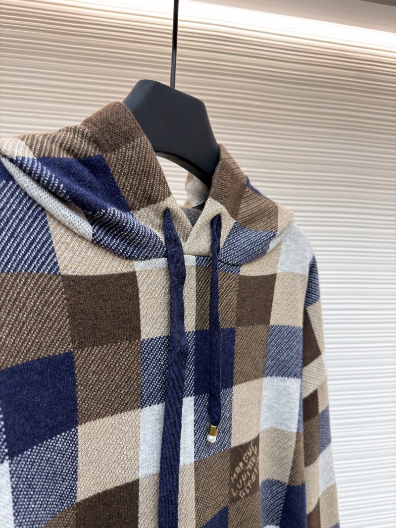 LV Checkered Alphabet Logo Hooded Long-Sleeve Sweatshirt 7