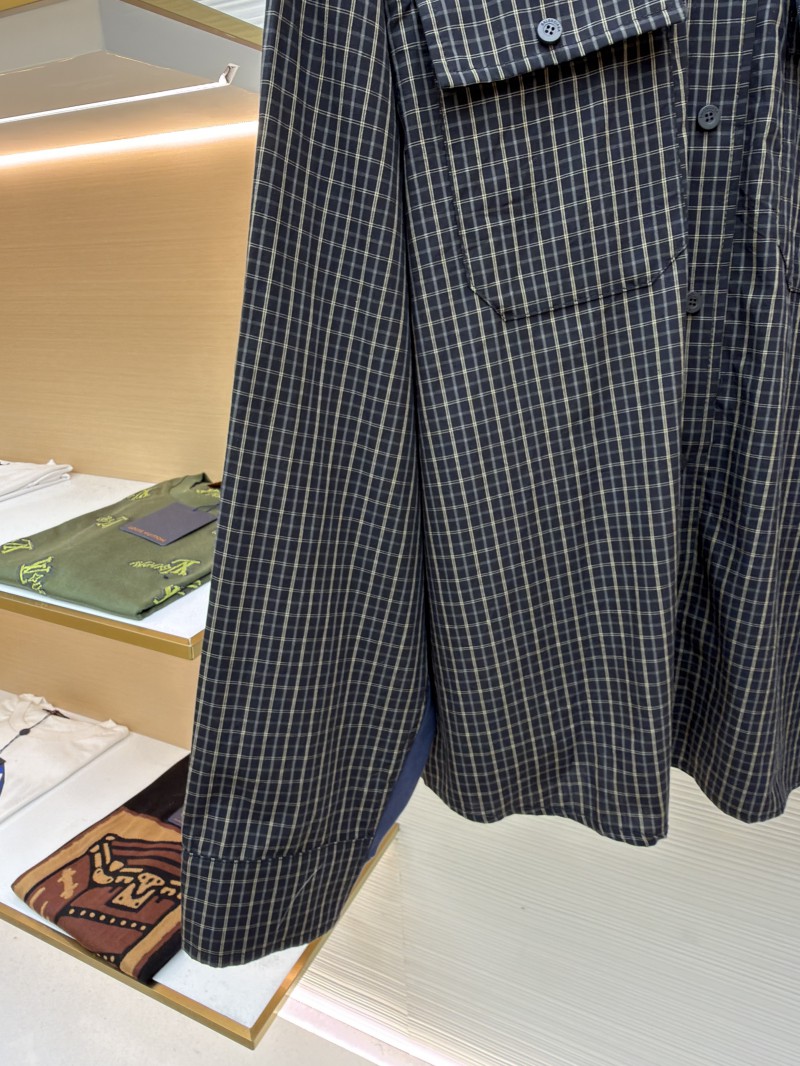 Balenciaga Logo Check Patchwork Hooded Jacket 5