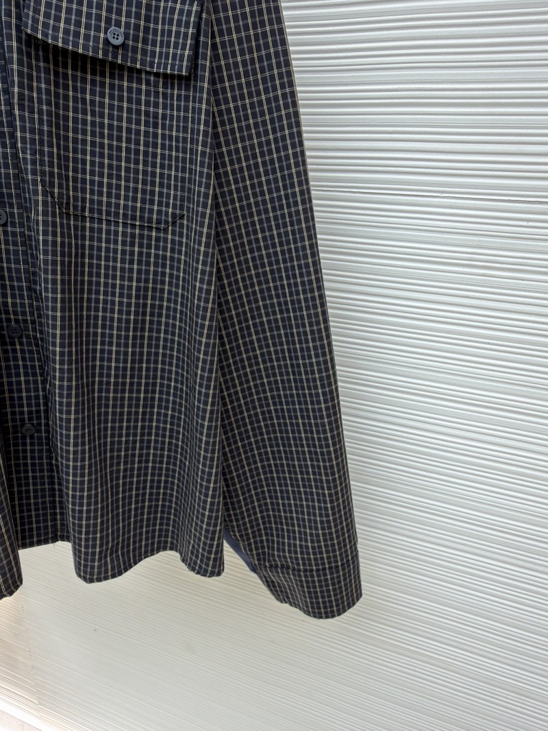 Balenciaga Logo Check Patchwork Hooded Jacket 6