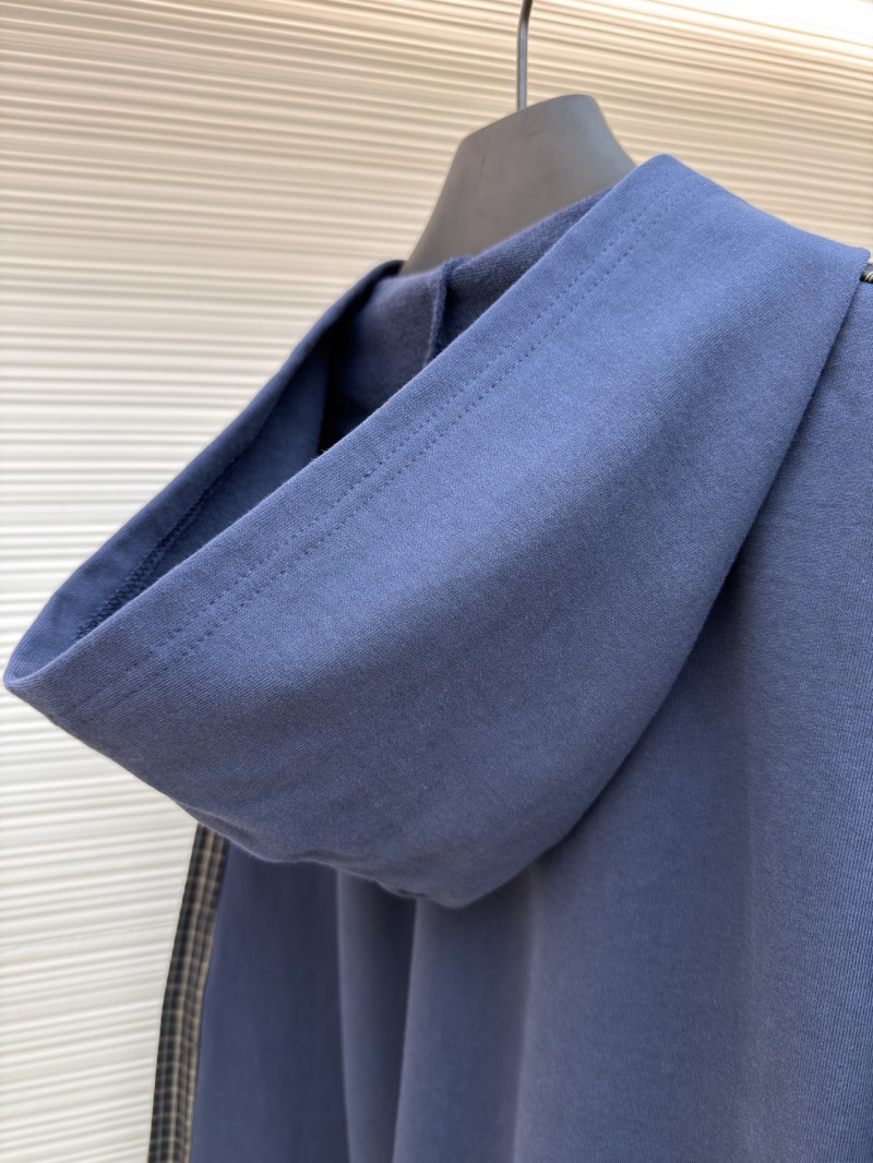 Balenciaga Logo Check Patchwork Hooded Jacket 8