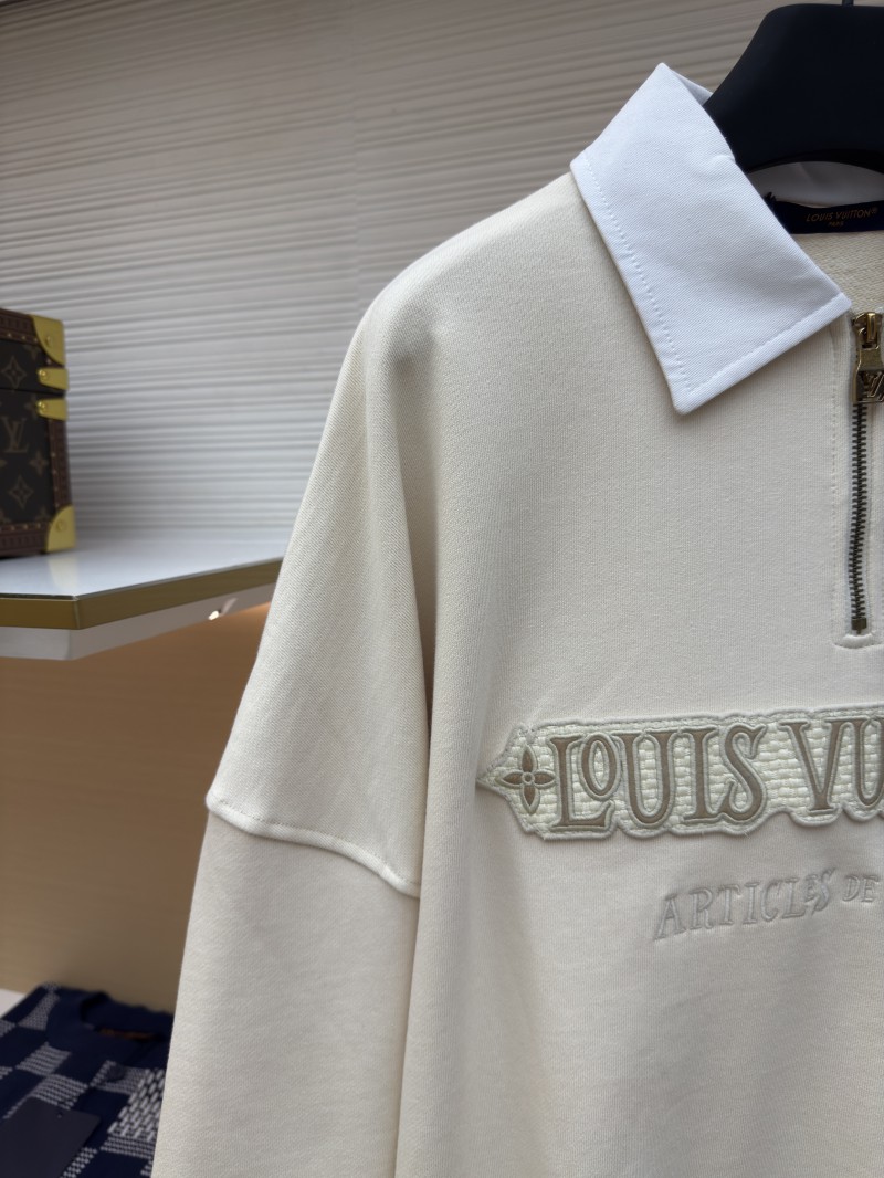 LV Half-Zip Letter Logo Long-Sleeve Sweatshirt 3