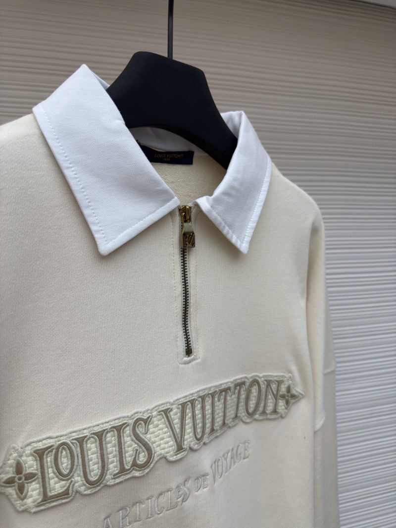LV Half-Zip Letter Logo Long-Sleeve Sweatshirt 7