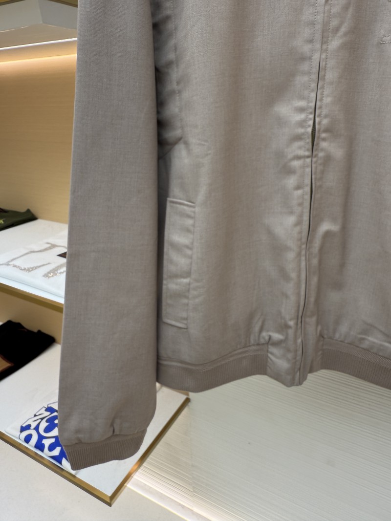 LV Letter Print Lapel Zipper Long-Sleeve Pilot Jacket 5