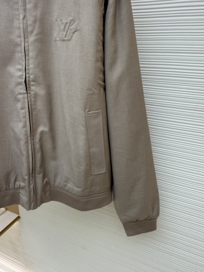 LV Letter Print Lapel Zipper Long-Sleeve Pilot Jacket 6