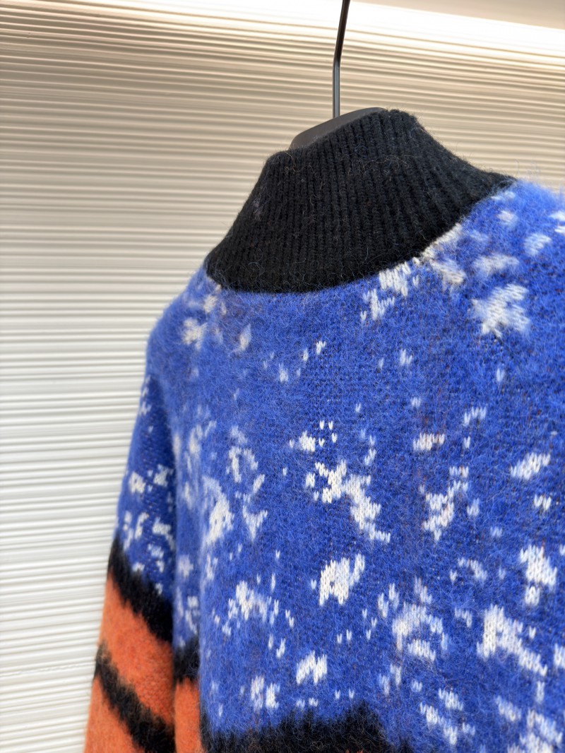 LV Wavy Snowflake Knit Cashmere Sweater 8