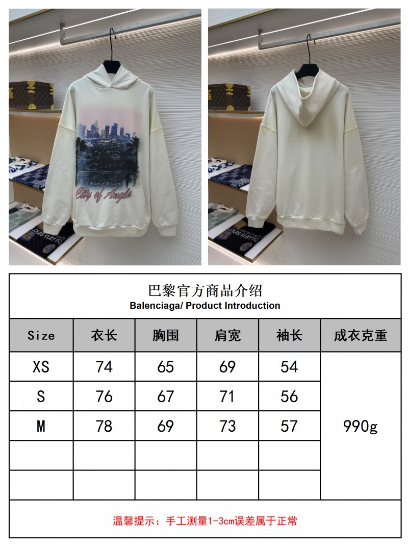 Balenciaga City Nightscape Print Hooded Sweatshirt 1 9