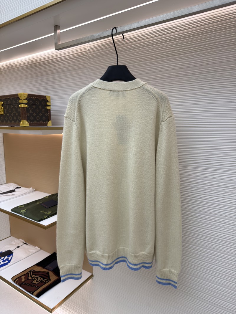 Dior Letter Embroidered Cardigan Sweater 1