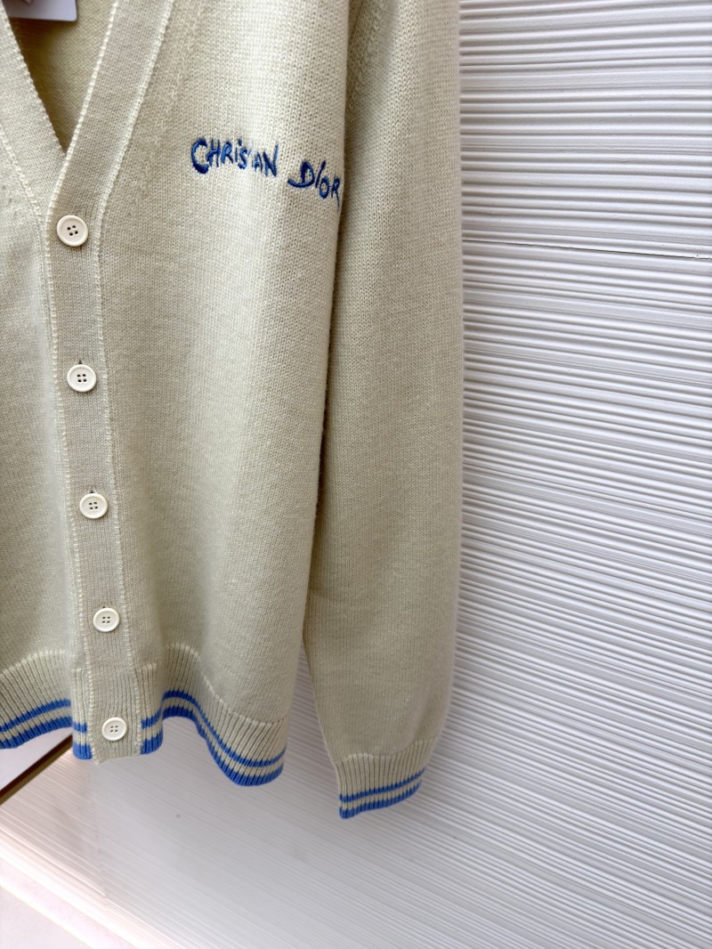 Dior Letter Embroidered Cardigan Sweater 6