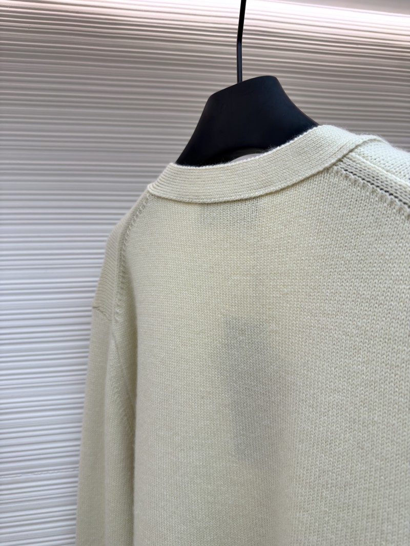 Dior Letter Embroidered Cardigan Sweater 8