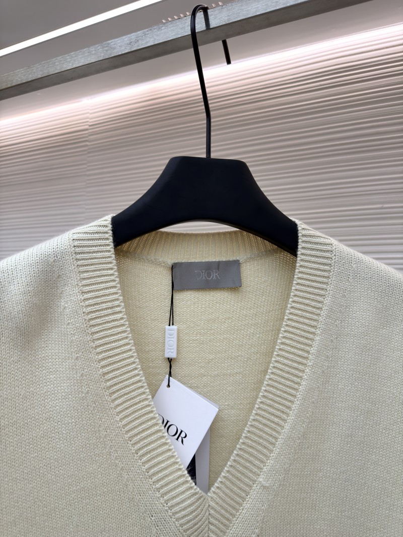 Dior Letter Embroidered Sleeveless Knit Vest 2