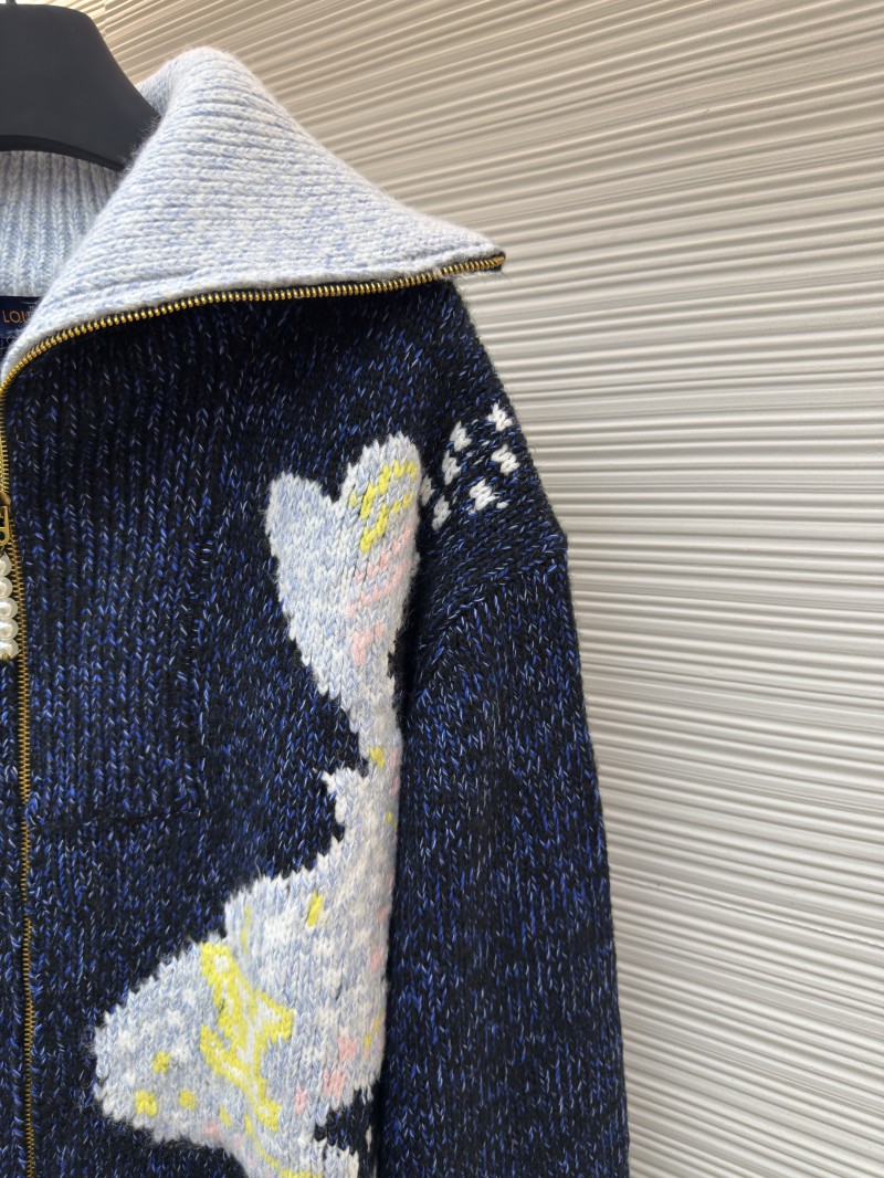 LV Zipper Knit Waist-cinching Jacket 6