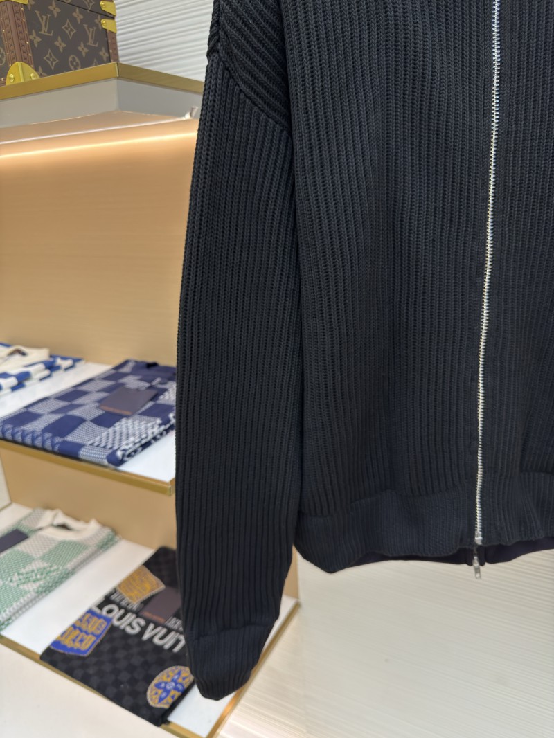 Balenciaga Solid Color Zipper Long-Sleeve Knit Sweater 6