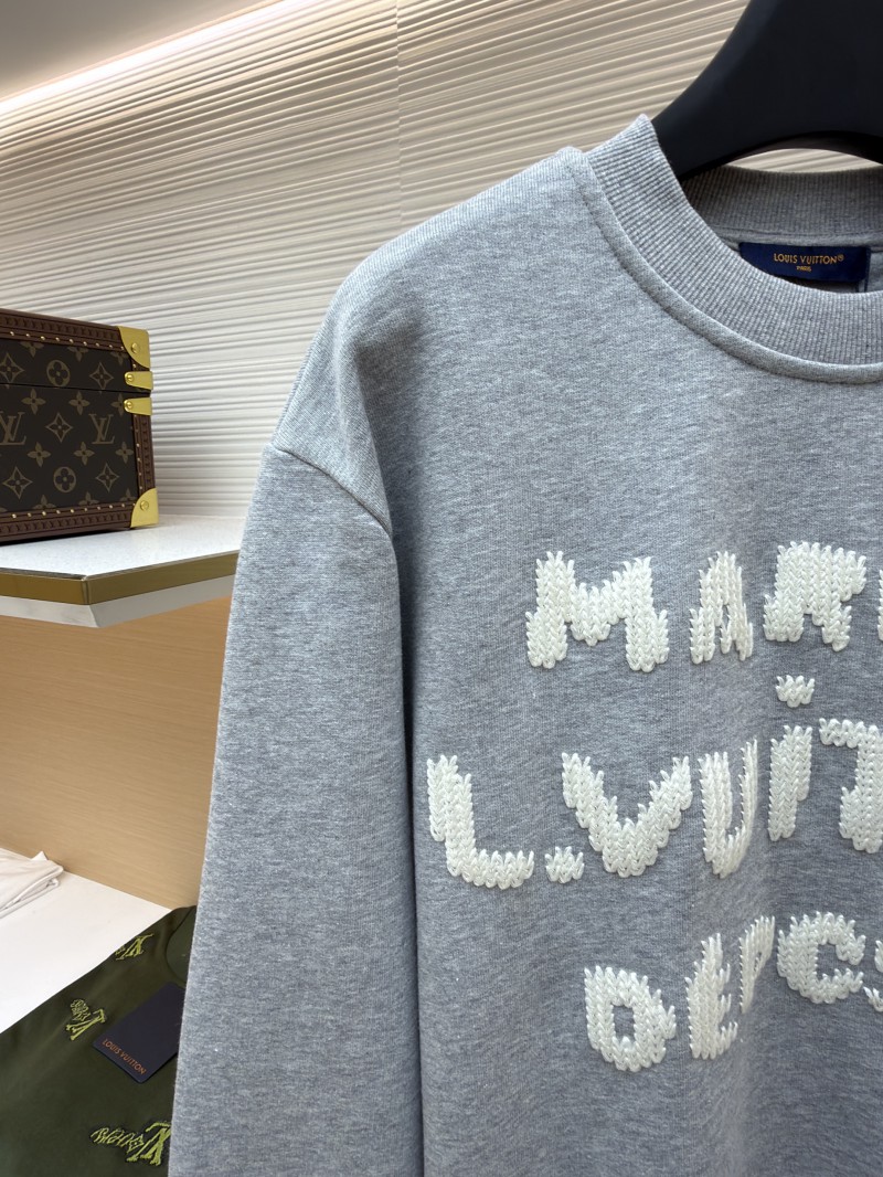 LV Embroidered Rowen Cuff-Printed Letter Sweatshirt 3