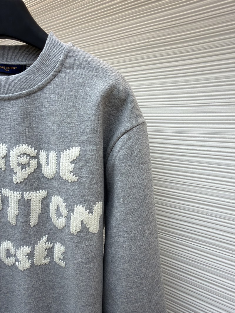 LV Embroidered Rowen Cuff-Printed Letter Sweatshirt 4