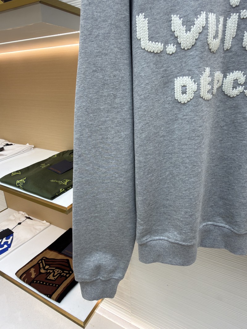 LV Embroidered Rowen Cuff-Printed Letter Sweatshirt 5