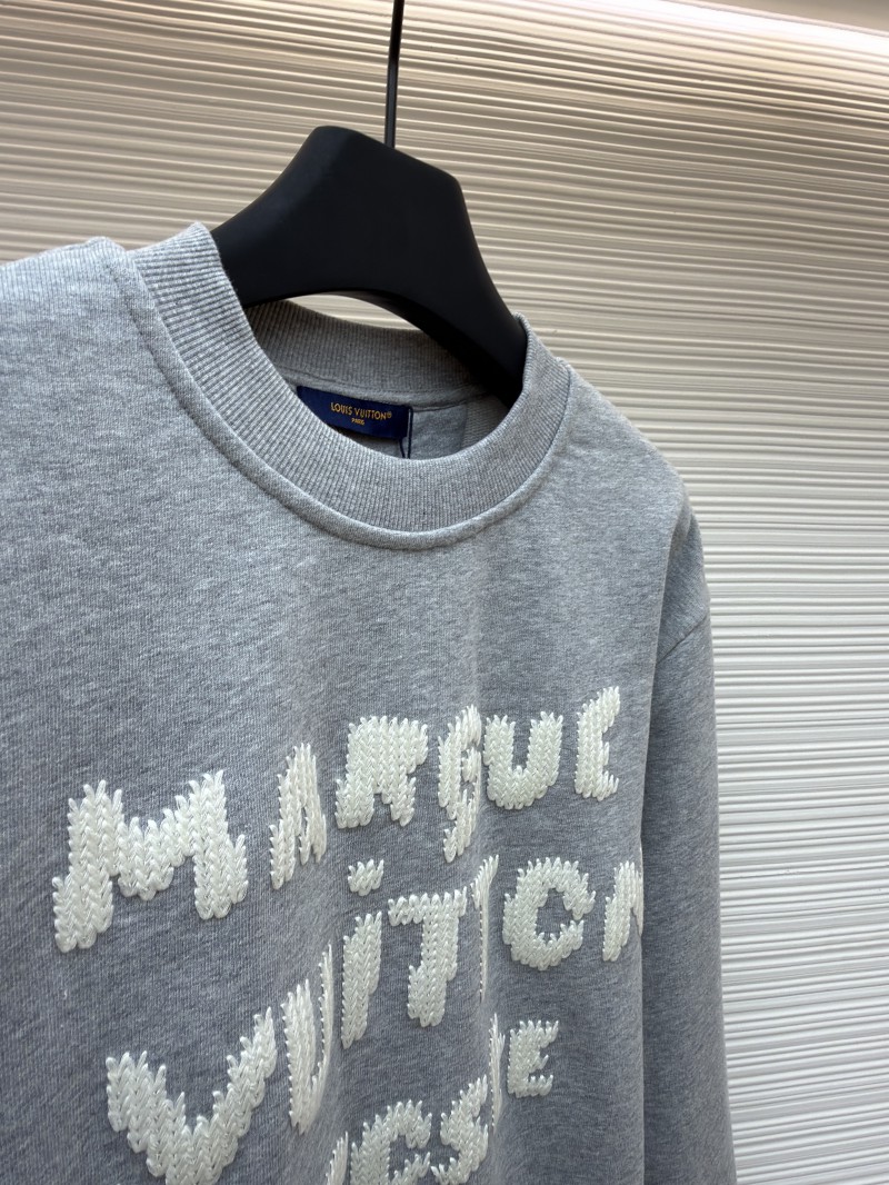 LV Embroidered Rowen Cuff-Printed Letter Sweatshirt 7