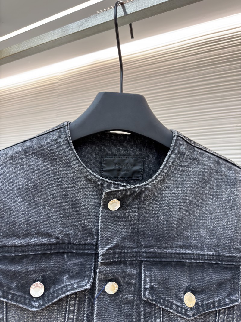 Prada Washed Denim Jacket 1 2