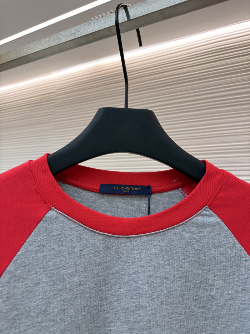 LV Ski Collection Long-Sleeve Crew Neck Color-Block T-Shirt 2