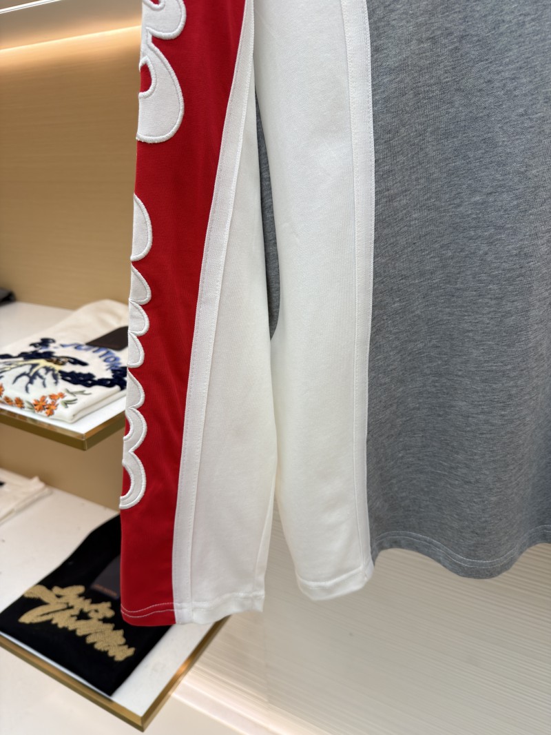 LV Ski Collection Long-Sleeve Crew Neck Color-Block T-Shirt 5