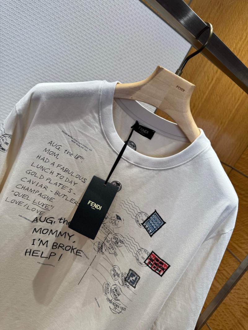 Fendi Stamp Print Crew Neck Short Sleeve 2