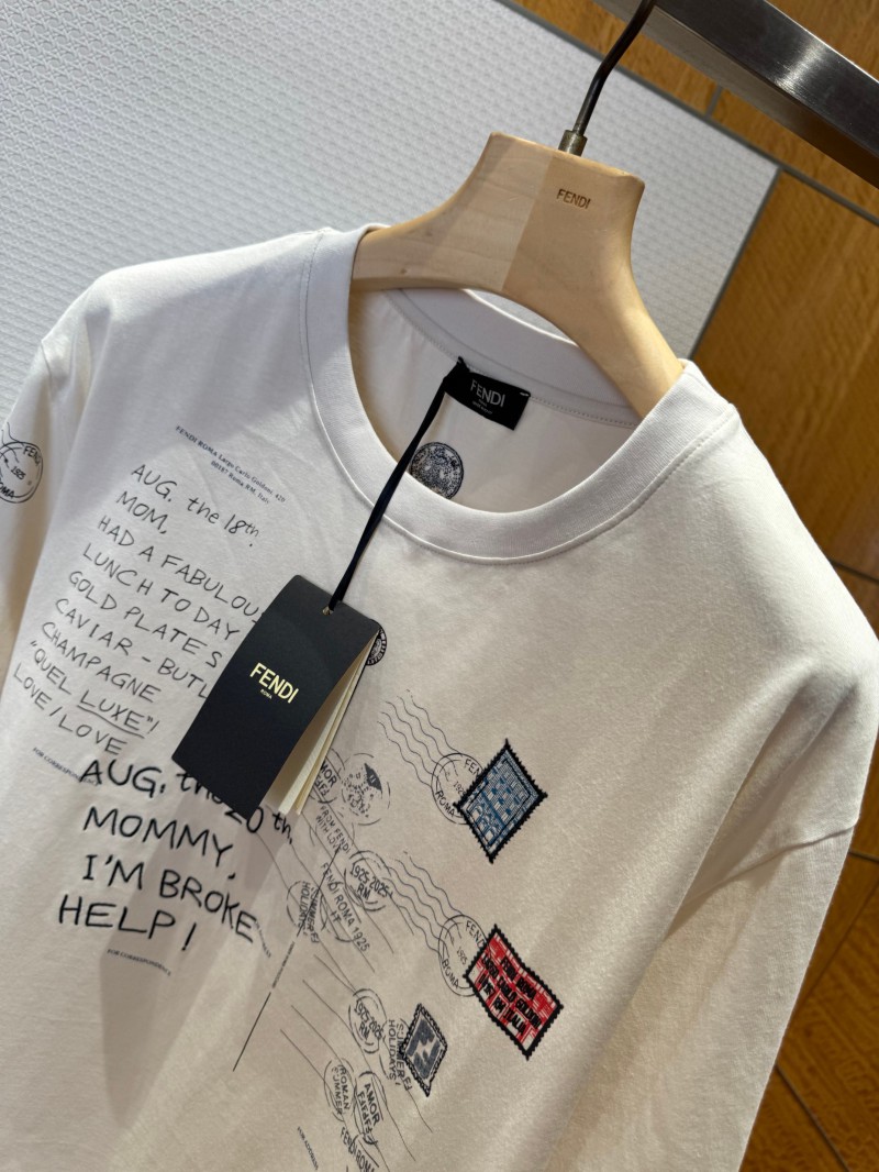 Fendi Stamp Print Crew Neck Short Sleeve 4