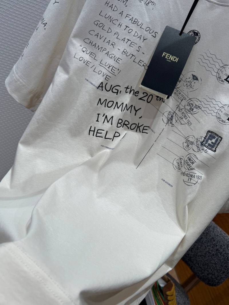 Fendi Stamp Print Crew Neck Short Sleeve 5