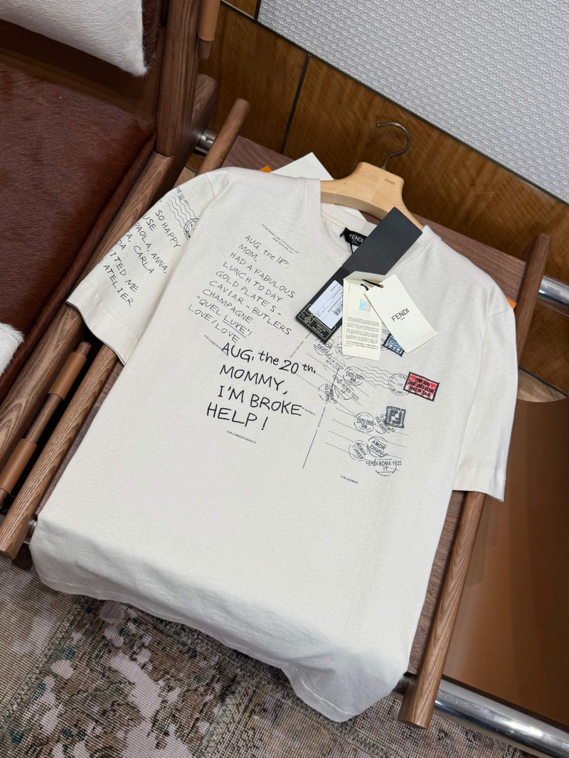Fendi Stamp Print Crew Neck Short Sleeve 8