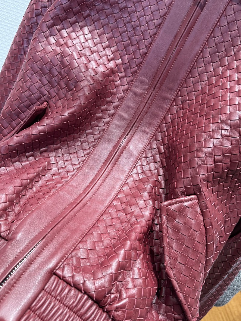 Bottega Veneta Woven Leather Jacket Coat 3