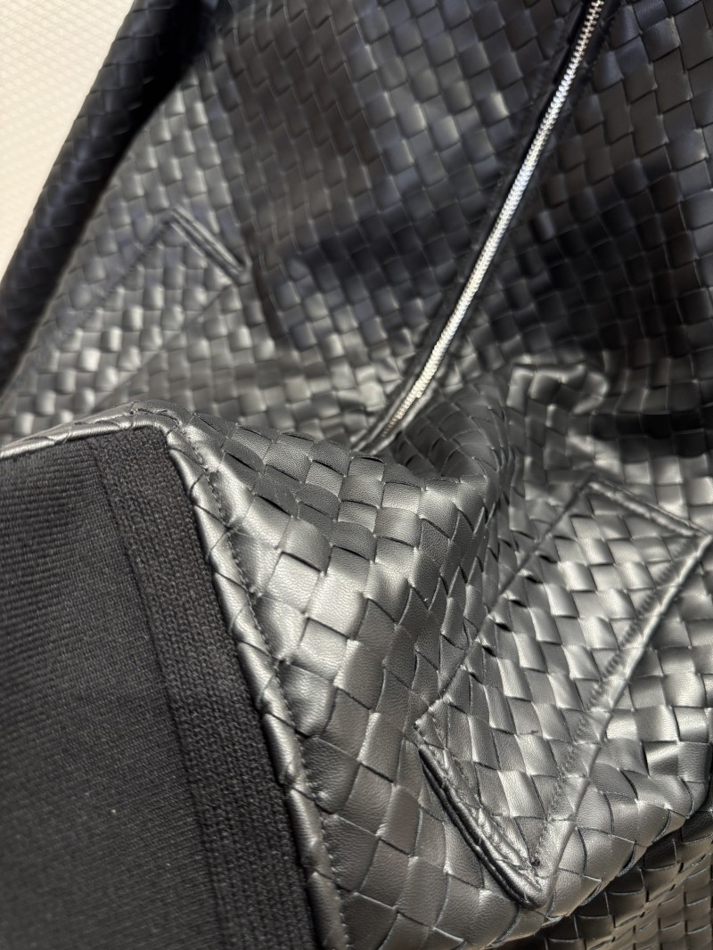 Bottega Veneta Long Woven Leather Jacket Coat 3