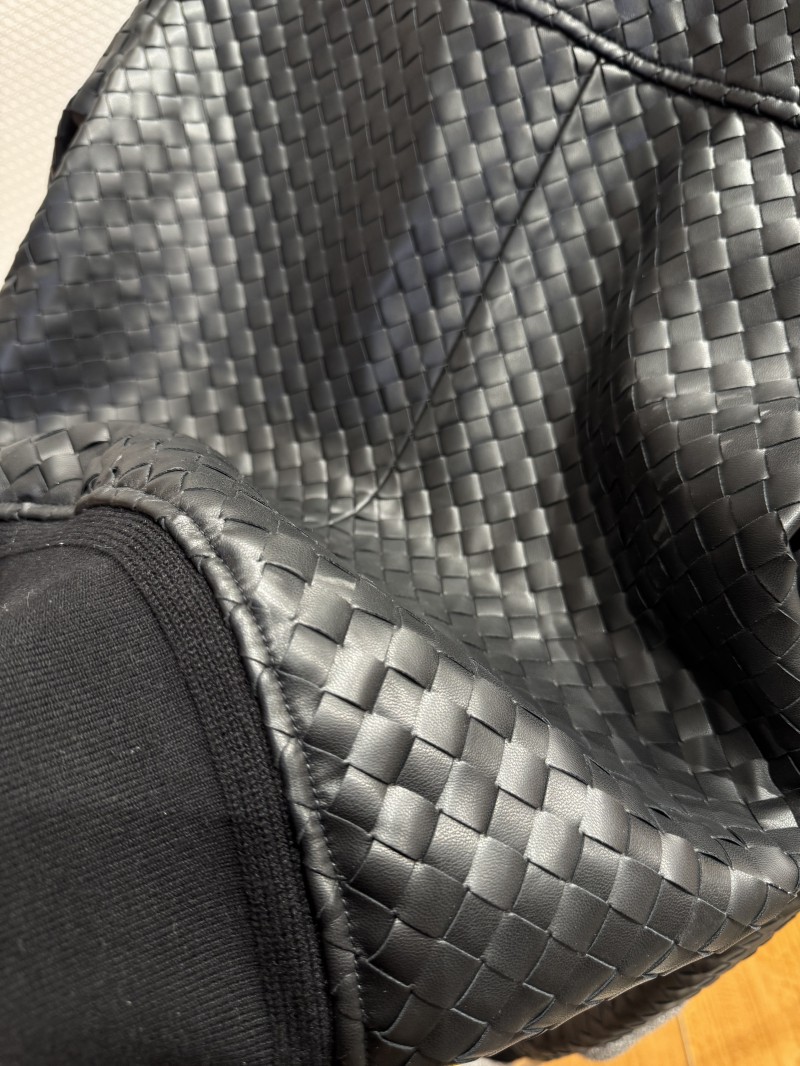 Bottega Veneta Long Woven Leather Jacket Coat 5