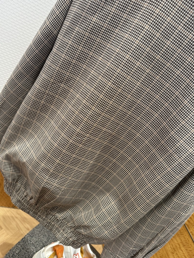Miu Miu Checkered Patchwork Embroidered Jacket Coat 7