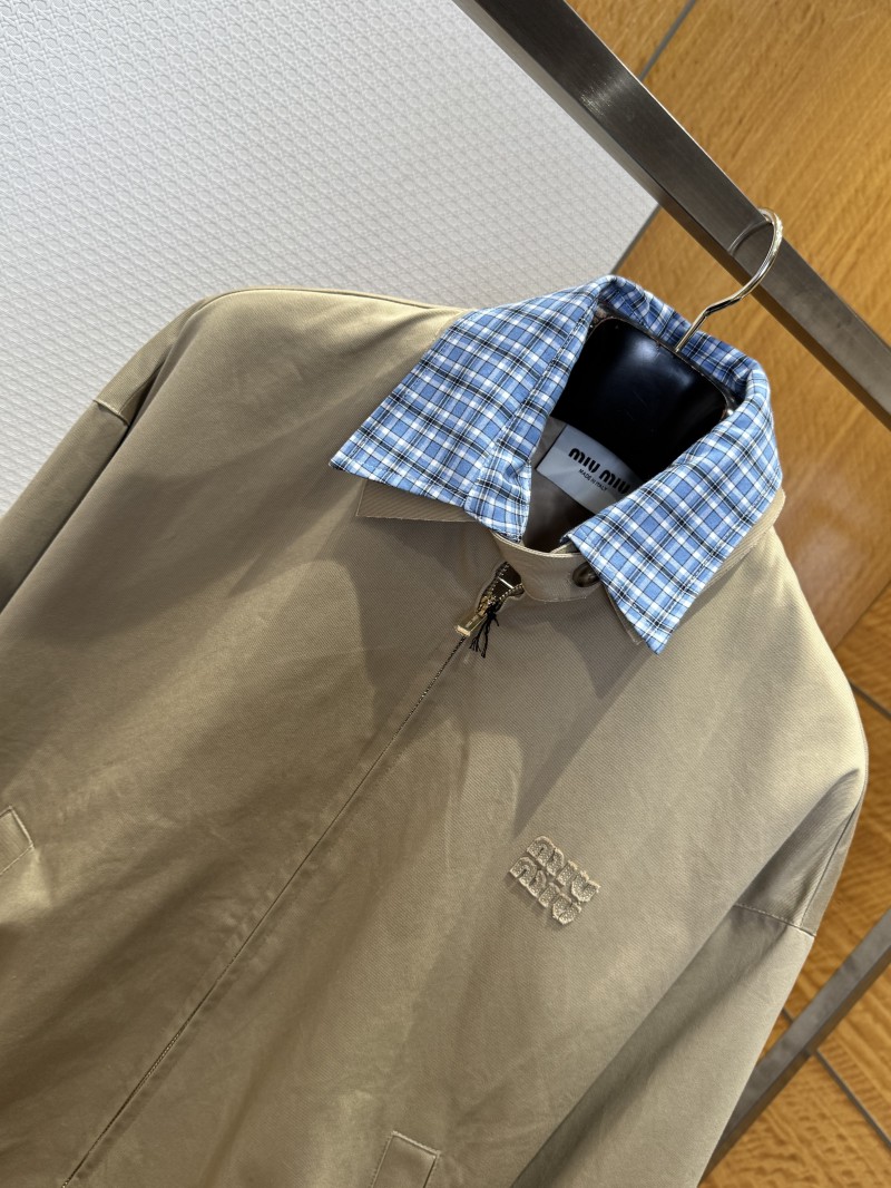 Miu Miu Lapel Embroidered Jacket Coat 2