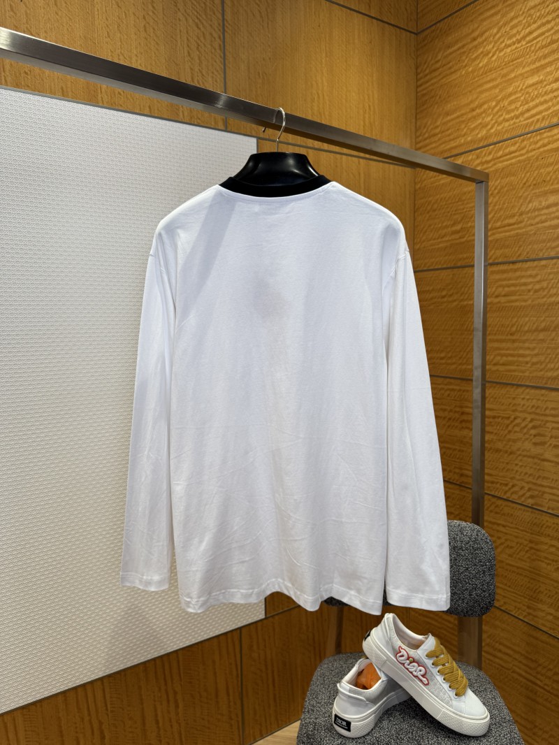 Miu Miu Color-Block Patchwork Embroidered Long-Sleeve T-Shirt 1