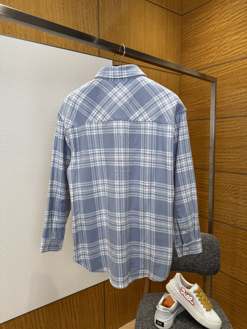 Miu Miu Checkered Embroidered Long-Sleeve Shirt 1 1