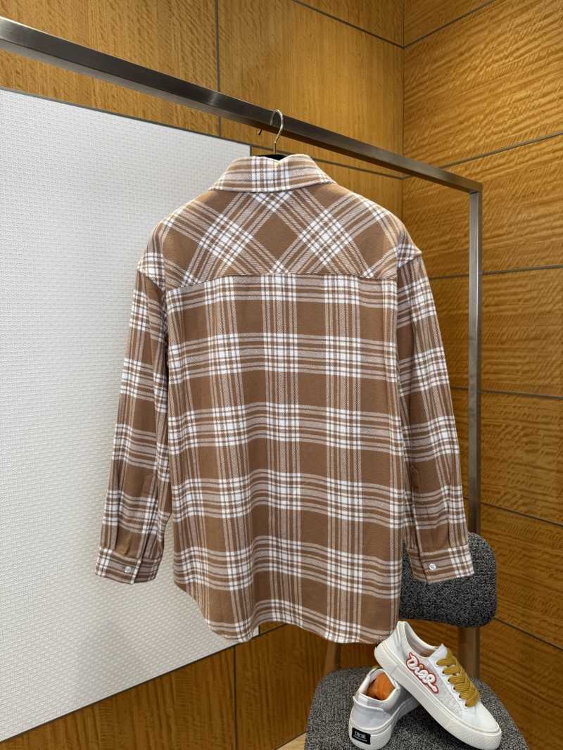 Miu Miu Checkered Embroidered Long-Sleeve Shirt 2 1