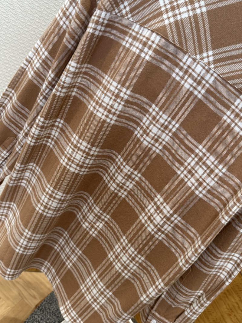 Miu Miu Checkered Embroidered Long-Sleeve Shirt 2 7