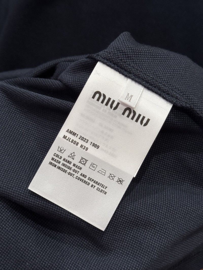 Miu Miu Alphabet Embroidered Polo Shirt 1 8
