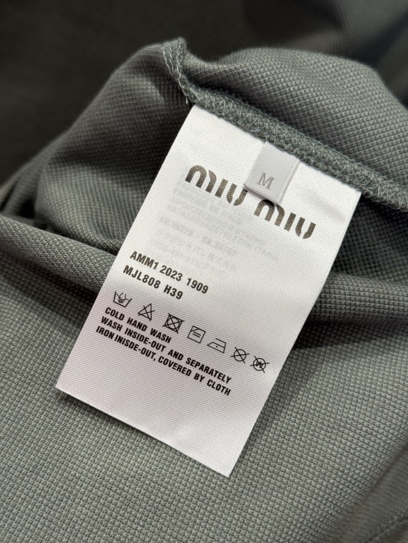 Miu Miu Alphabet Embroidered Polo Shirt 2 8