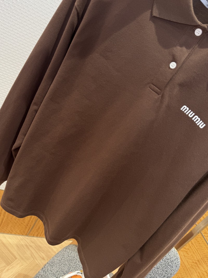 Miu Miu Alphabet Embroidered Polo Shirt 3 3