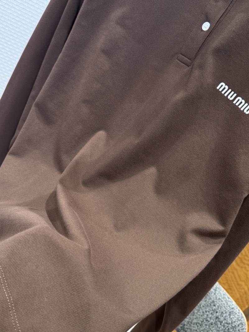Miu Miu Alphabet Embroidered Polo Shirt 3 4