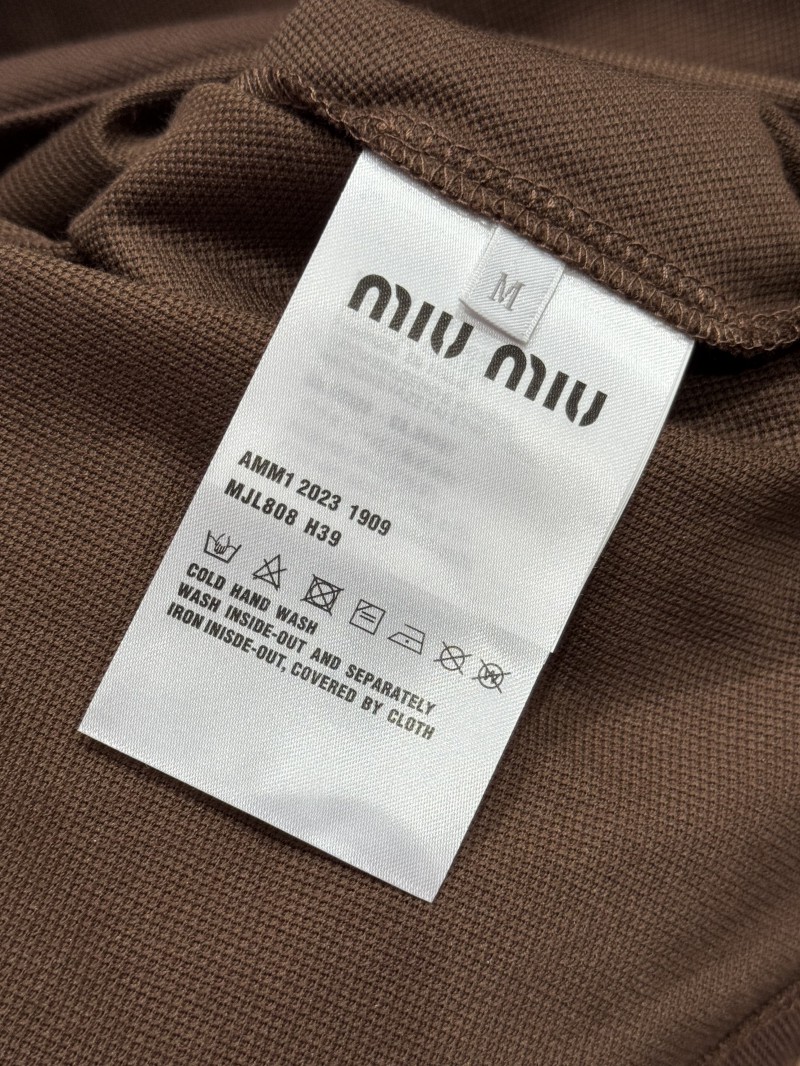 Miu Miu Alphabet Embroidered Polo Shirt 3 8