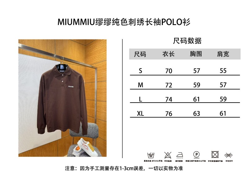 Miu Miu Alphabet Embroidered Polo Shirt 3 9
